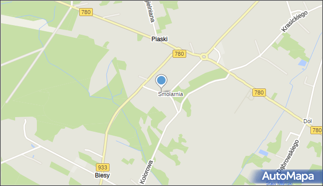 Libiąż, Błękitna, mapa Libiąż