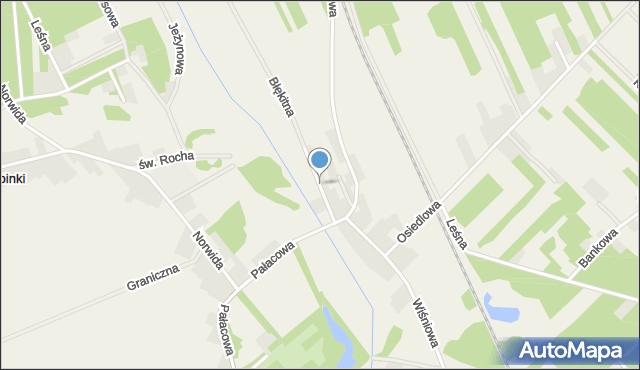 Lipiny gmina Zabrodzie, Błękitna, mapa Lipiny gmina Zabrodzie