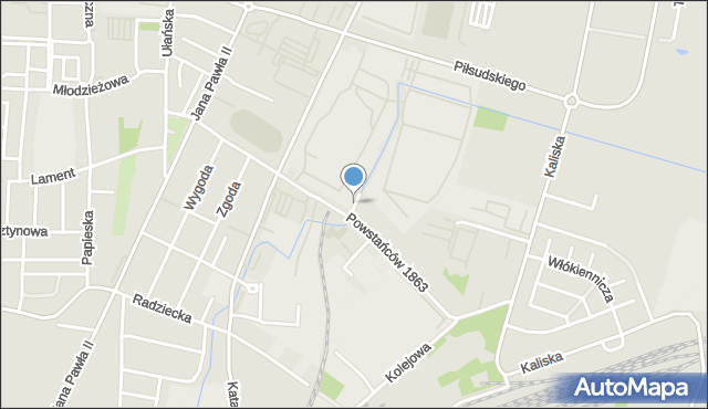 Łowicz, Błonie, mapa Łowicza