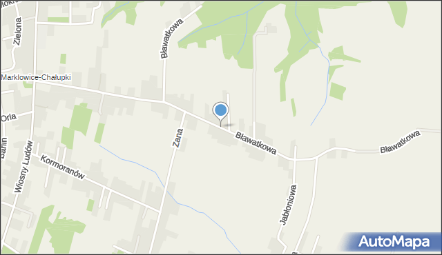 Marklowice, Bławatkowa, mapa Marklowice