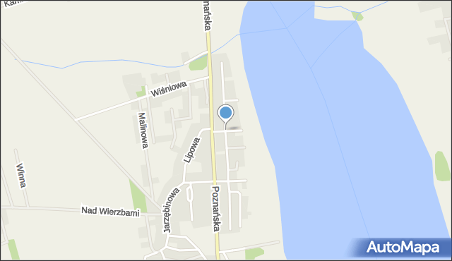Niepruszewo, Błękitna, mapa Niepruszewo