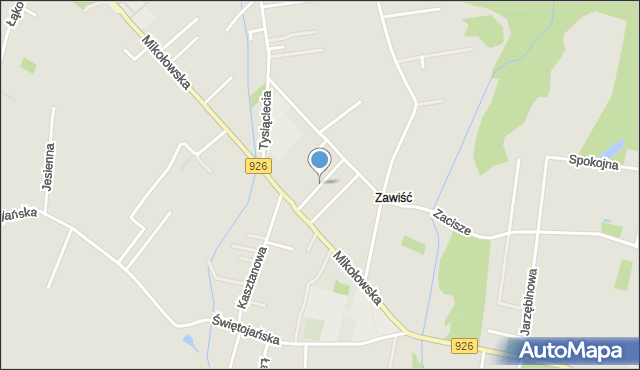 Orzesze powiat mikołowski, Blachnickiego Franciszka, ks., mapa Orzesze powiat mikołowski