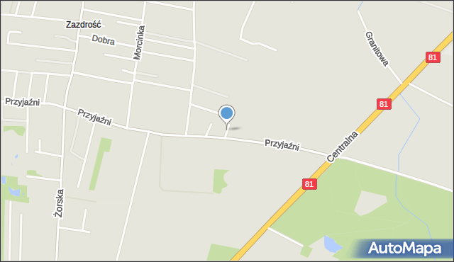 Orzesze powiat mikołowski, Bliska, mapa Orzesze powiat mikołowski