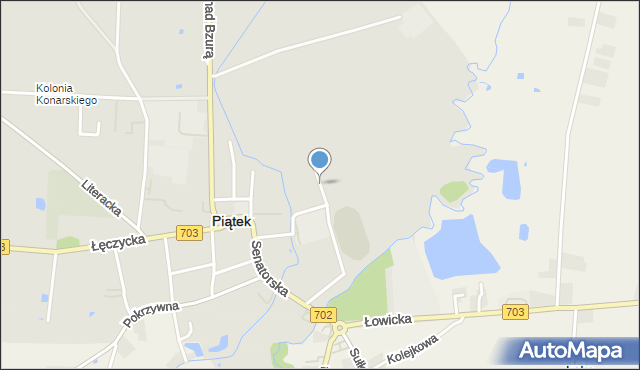 Piątek powiat łęczycki, Błonie, mapa Piątek powiat łęczycki