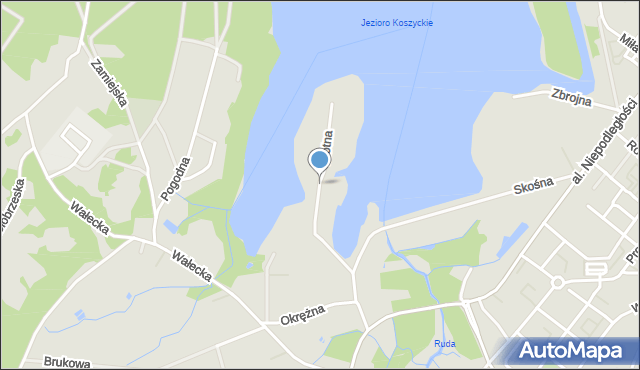 Piła, Błotna, mapa Piły