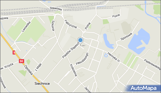 Siechnice, Bliska, mapa Siechnice