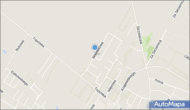 Środa Wielkopolska, Bławatkowa, mapa Środa Wielkopolska