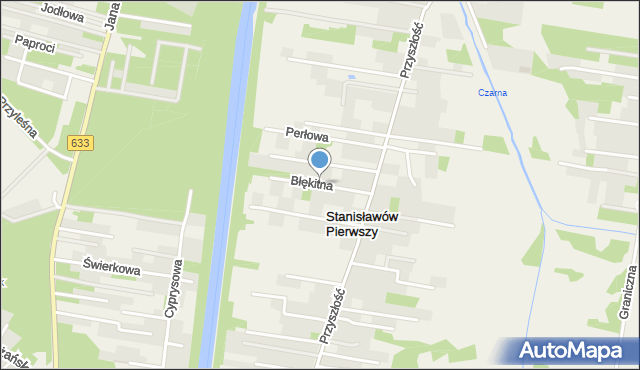 Stanisławów Pierwszy gmina Nieporęt, Błękitna, mapa Stanisławów Pierwszy gmina Nieporęt