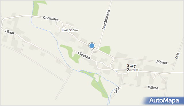 Stary Zamek, Bliska, mapa Stary Zamek