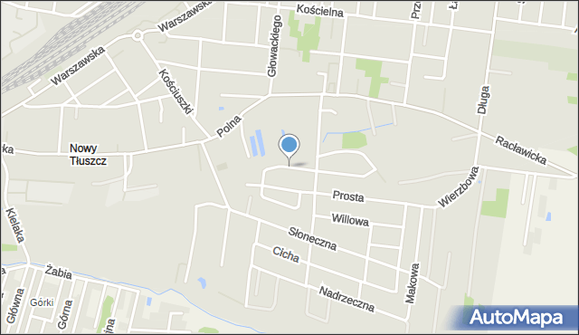 Tłuszcz powiat wołomiński, Błękitna, mapa Tłuszcz powiat wołomiński