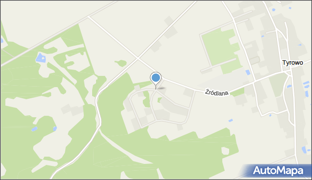 Tyrowo, Błękitnego Nieba, mapa Tyrowo