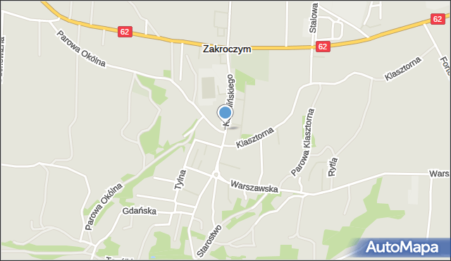 Zakroczym, Bł. Ojca Honorata Koźmińskiego, mapa Zakroczym