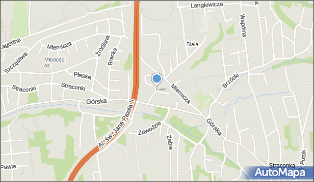 Bielsko-Biała, Bobowa, mapa Bielsko-Białej