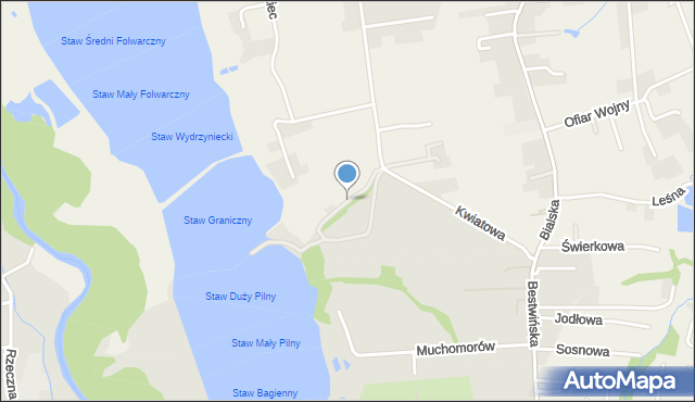 Bielsko-Biała, Borowików, mapa Bielsko-Białej