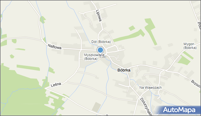 Bóbrka gmina Chorkówka, Bóbrka, mapa Bóbrka gmina Chorkówka