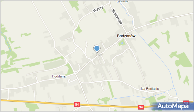 Bodzanów gmina Biskupice, Bodzanów, mapa Bodzanów gmina Biskupice