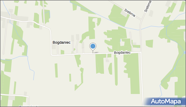 Bogdaniec gmina Sochaczew, Bogdaniec, mapa Bogdaniec gmina Sochaczew