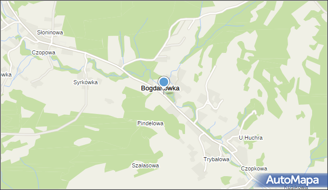 Bogdanówka gmina Tokarnia, Bogdanówka, mapa Bogdanówka gmina Tokarnia