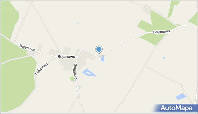 Bojanowo gmina Radzanów, Bojanowo, mapa Bojanowo gmina Radzanów
