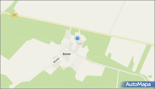 Bonin gmina Choszczno, Bonin, mapa Bonin gmina Choszczno