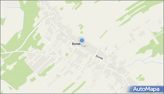 Borek gmina Rzezawa, Borek, mapa Borek gmina Rzezawa