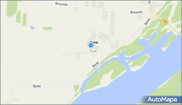 Borki gmina Góra Kalwaria, Borki, mapa Borki gmina Góra Kalwaria