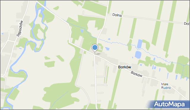 Borków gmina Kołbiel, Borków, mapa Borków gmina Kołbiel