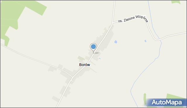 Borów gmina Świebodzin, Borów, mapa Borów gmina Świebodzin