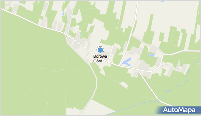 Borowa Góra gmina Lubaczów, Borowa Góra, mapa Borowa Góra gmina Lubaczów