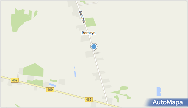 Borszyn, Borszyn, mapa Borszyn