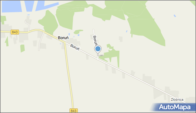 Boruń, Boruń, mapa Boruń