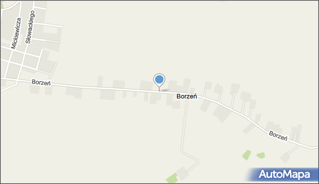 Borzeń, Borzeń, mapa Borzeń