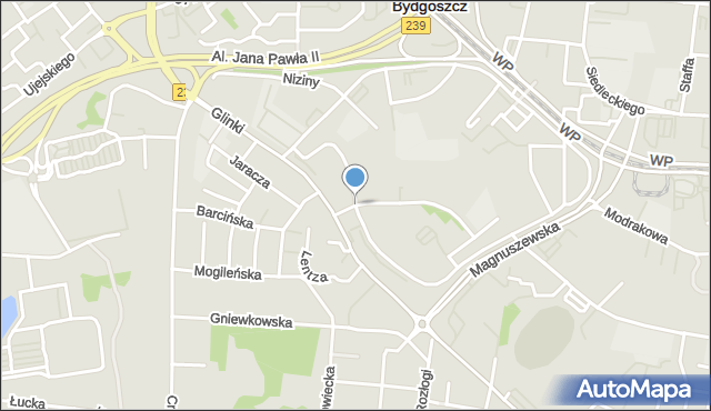 Bydgoszcz, Boya-Żeleńskiego Tadeusza, mapa Bydgoszczy