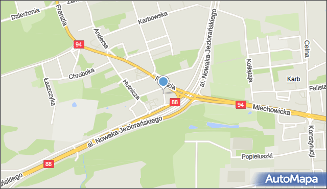 Bytom, Bobrecka, mapa Bytomia