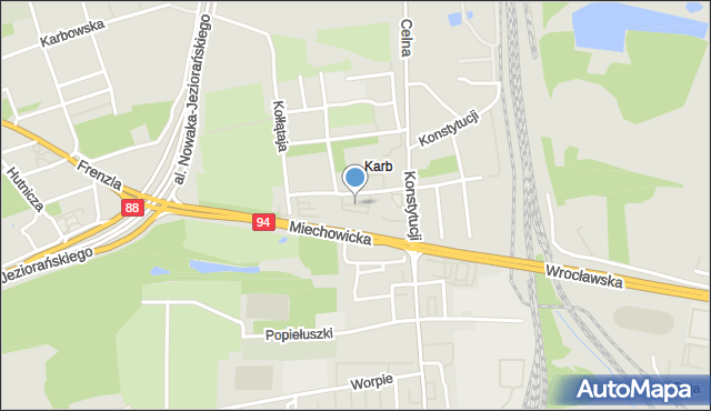 Bytom, Borowa, mapa Bytomia