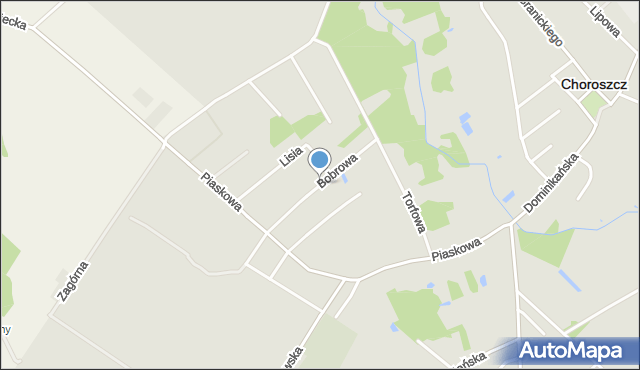 Choroszcz, Bobrowa, mapa Choroszcz