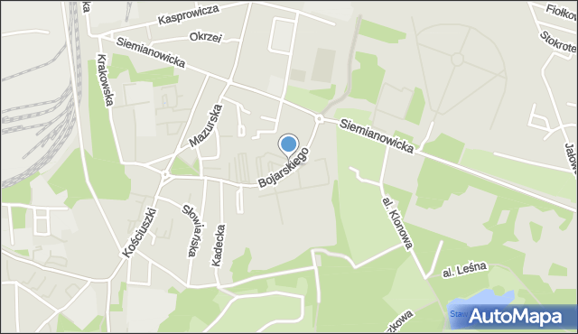 Chorzów, Bojarskiego Ludwika, ks., mapa Chorzów