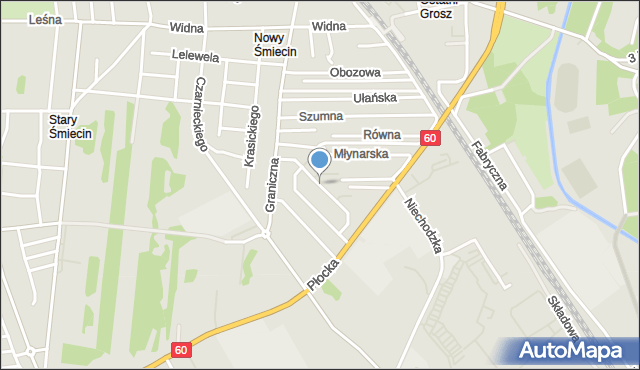 Ciechanów, Bojanowskiego Michała, mapa Ciechanów