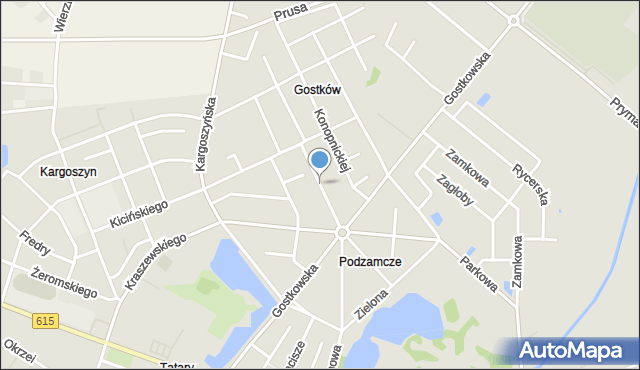 Ciechanów, Borodzicza Stanisława, mapa Ciechanów