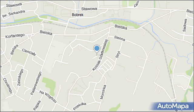 Cieszyn, Bogusławskiego Wojciecha, mapa Cieszyna
