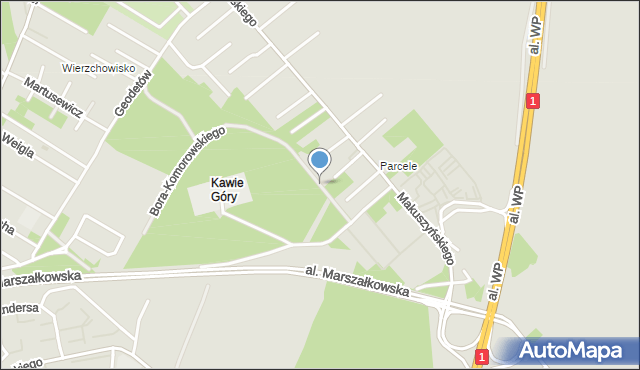 Częstochowa, Bora-Komorowskiego Tadeusza, gen., mapa Częstochowy