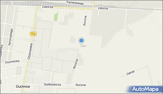 Duchnice, Boczna, mapa Duchnice