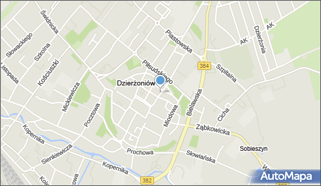 Dzierżoniów, Bohaterów Getta, mapa Dzierżoniów