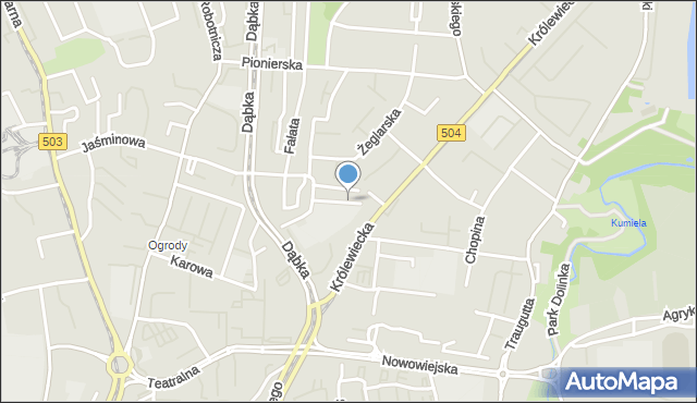 Elbląg, Bosmańska, mapa Elbląga