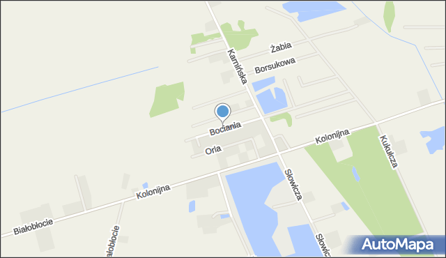 Glinik gmina Deszczno, Bociania, mapa Glinik gmina Deszczno