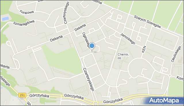 Gorzów Wielkopolski, Bogusławskiego Wojciecha, mapa Gorzów Wielkopolski