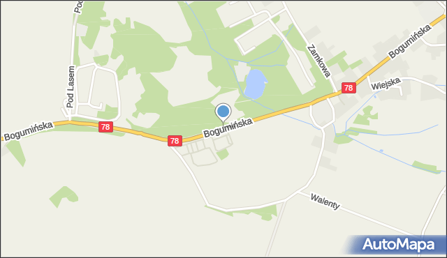 Gorzyce powiat wodzisławski, Bogumińska, mapa Gorzyce powiat wodzisławski