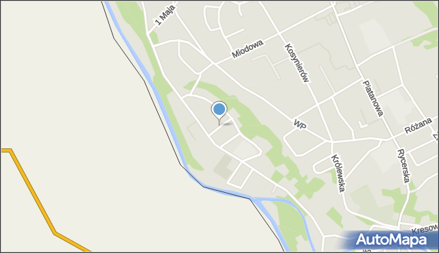 Gubin, Bohaterów, mapa Gubin