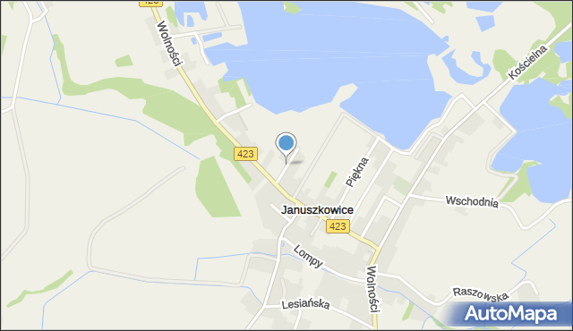 Januszkowice gmina Zdzieszowice, Bożka, mapa Januszkowice gmina Zdzieszowice