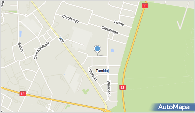 Jarocin, Bolesława Śmiałego, mapa Jarocin